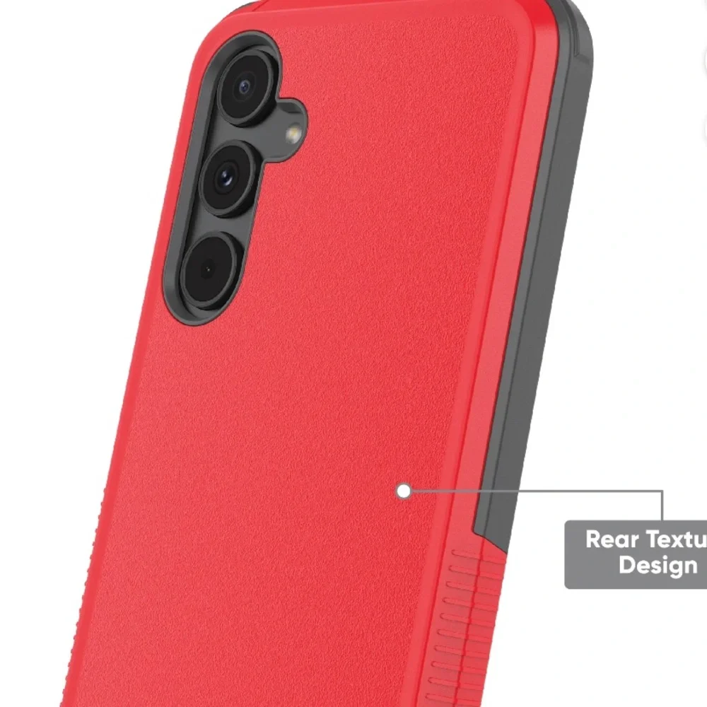 NWT protect onn Red slim rugged Protective Case for Samsung A35 5G